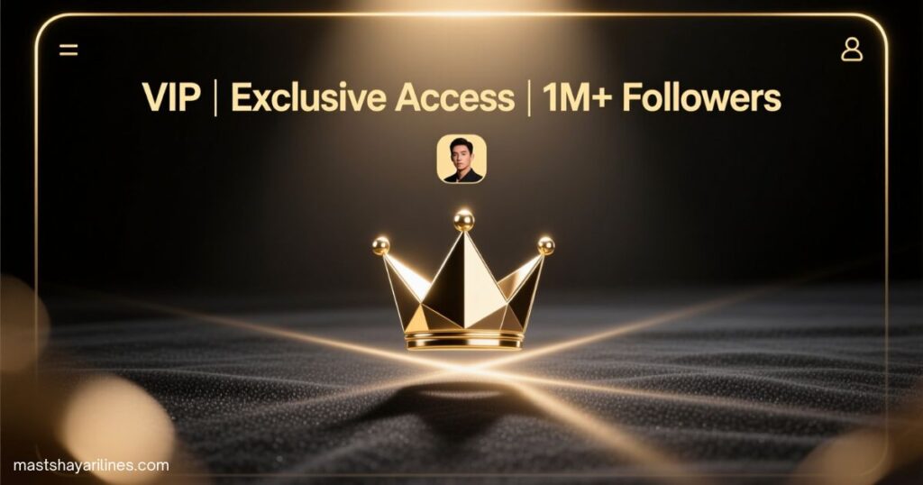 Stylish VIP Instagram bio on a phone screen.