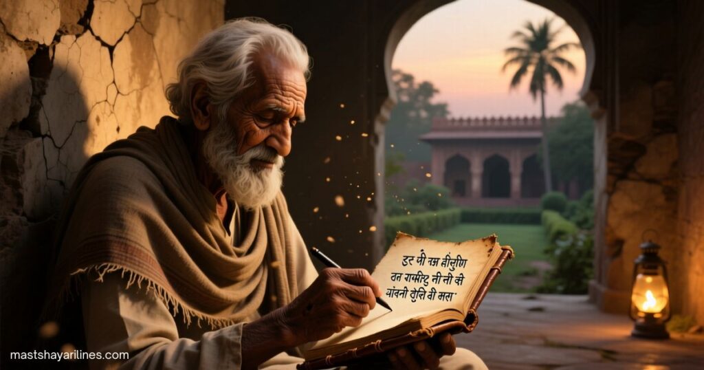 Traveler on a sunrise path.