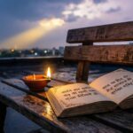 Minimal image reflecting life and emotions through two-line shayari.