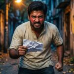 “Hindi Gussa Shayari on a dark red and black background expressing anger.”