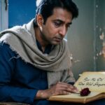 A lonely figure sitting in dim light, reflecting heartbreak.