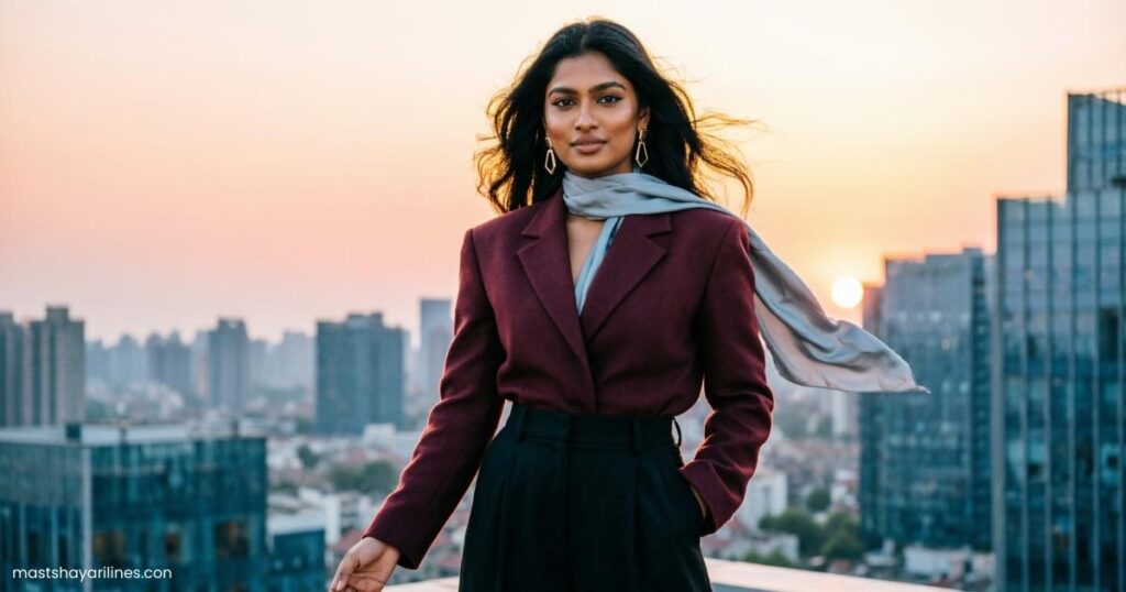 Confident girl representing female attitude shayari and bold personality.