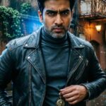 “Brooding man with intense eyes in a dark urban setting, exuding a rebellious vibe.”